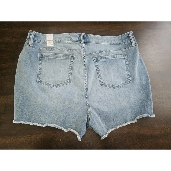 Torrid Size 18 Jean Shorts Denim 3.5in High Rise Short Vtg Montauk Shorts NWT - Picture 11 of 14